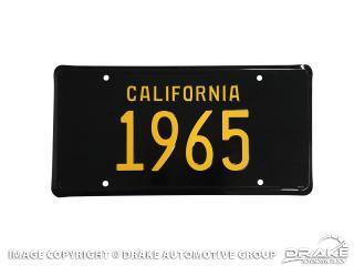 1965 California License Plate